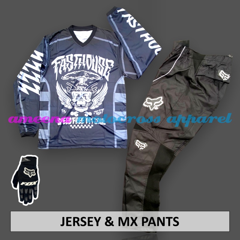 Jerseyset - Jersey set Trail - Jersey &amp; Celana Motocross - Jersey Trabas - Jersey Stelan MX Cross - Satu Set Jersey &amp; Celana - Jersey Lokal - Celana Cordura -  FHCT0101-F41