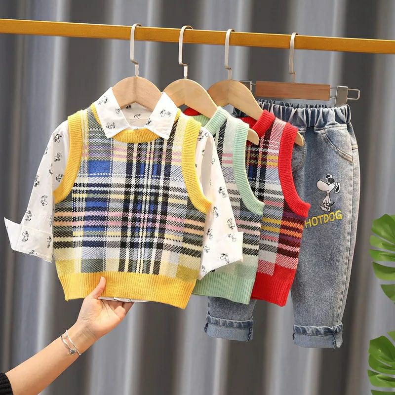 ARGA BOY SET/SETELAN ANAK LAKI LAKI IMPORT/BAJU KEMEJA ANAK LAKI LAKI MOTIF LENGAN PANJANG/ROMPI RAJ