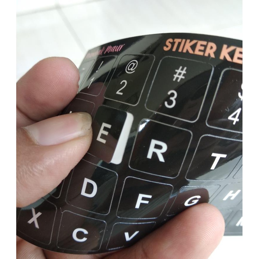 Stiker Keyboard Layout English Warna Black Hitam Untuk Laptop Komputer