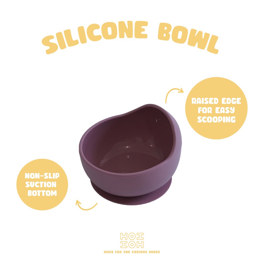 HOI HOI Baby Silicone Suction Bowl - Mangkuk Makan Bayi Silikon Anti Slip