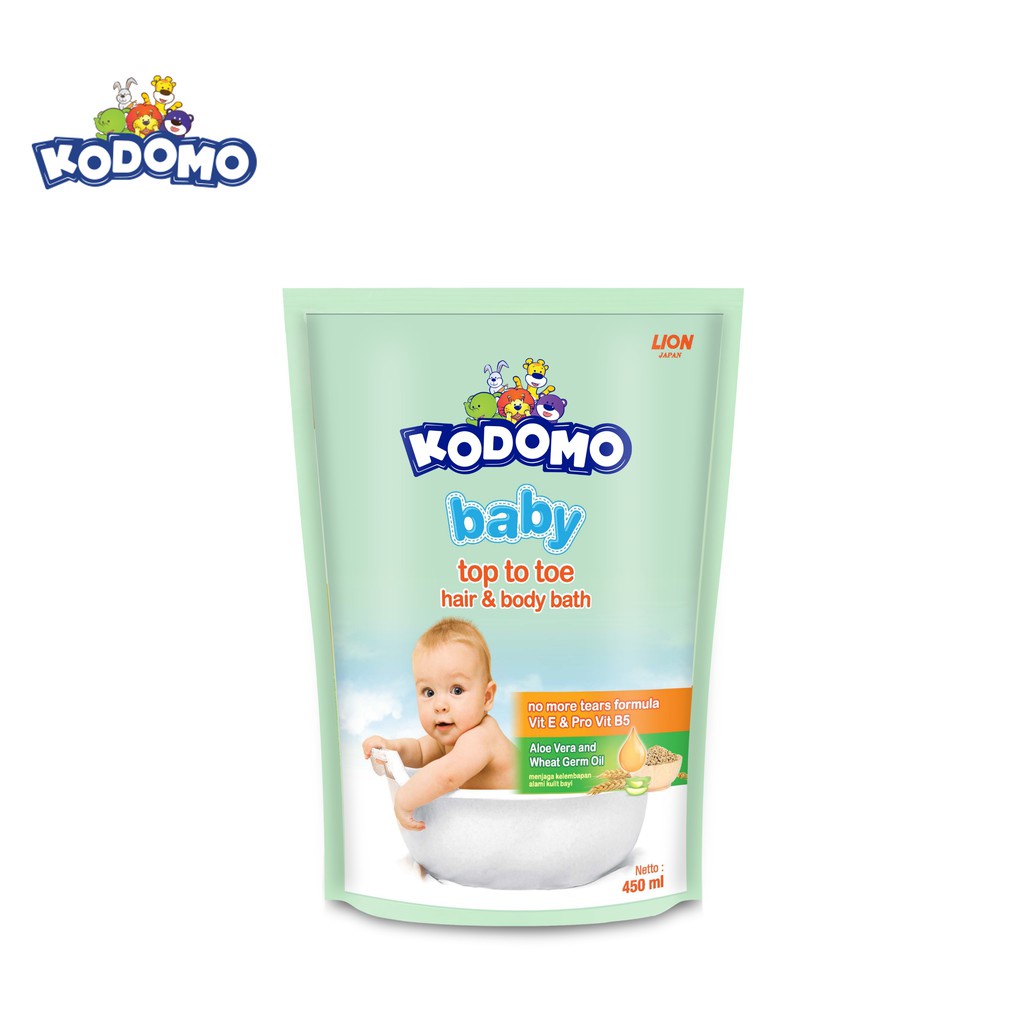 Kodomo Baby  Top To Toe Hand and Body Wash Botol 200ml | Reffil 450ml