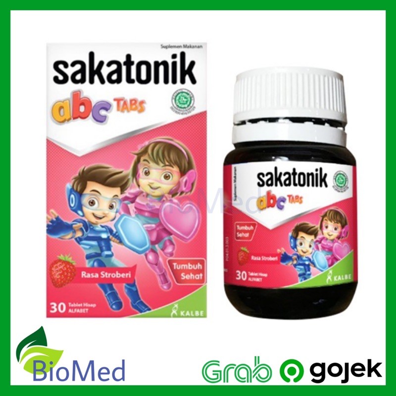 SAKATONIK ABC Tablet Hisap Stroberi - Multivitamin Suplemen Kesehatan Anak