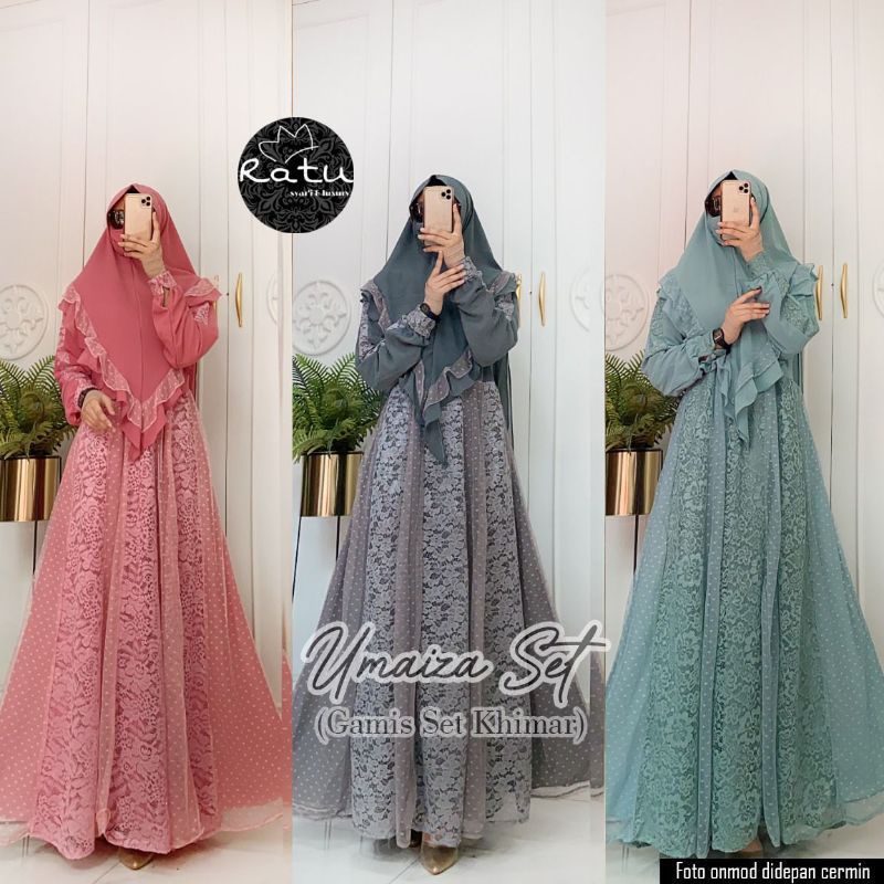 [COD] SYARI + KHIMAR//REALPICT//TERBARU//CERUTY// UMAIZA SET BY RATU