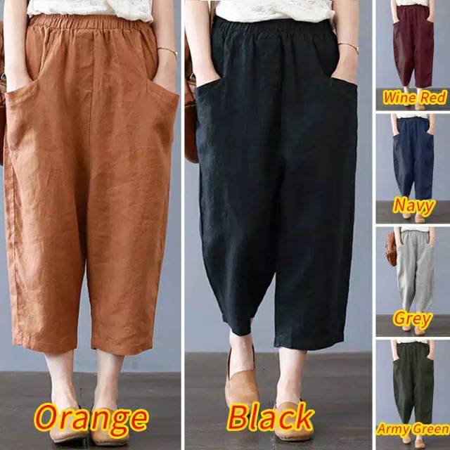 Celana Longgar Casual Big Size ZANZEA