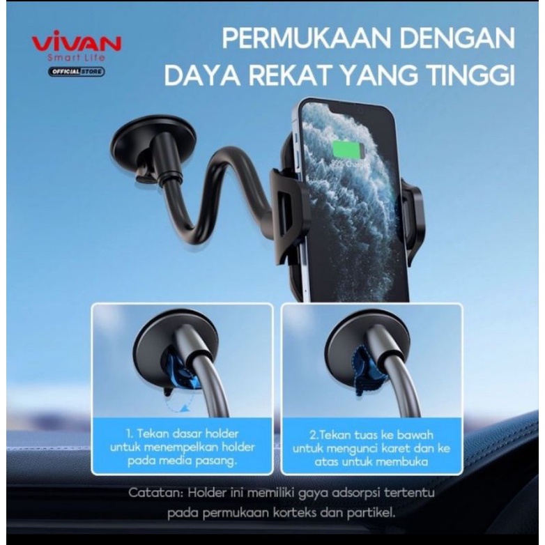 Vivan CHS11 Car Holder Stent Aluminium - Vivan Car CHS11 Mount Holder