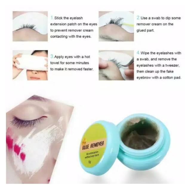 Hannice remover cream 5g - pelepas bulu mata remove eyelash extention krim eyelash remover