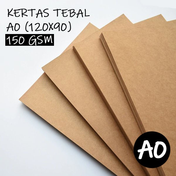 

Kertas Samson Coklat A0 120x90 150GSM / Kertas Coklat Packing Cokelat Polos Super Tebal Online Shop