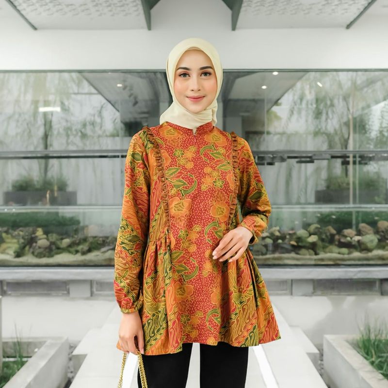 Batikula Gendhis Tunik Batik Kerja Kantor Wanita