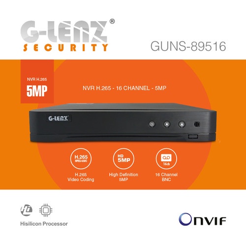 NVR GLENZ 16CHANNEL REAL SUPPORT 5MP