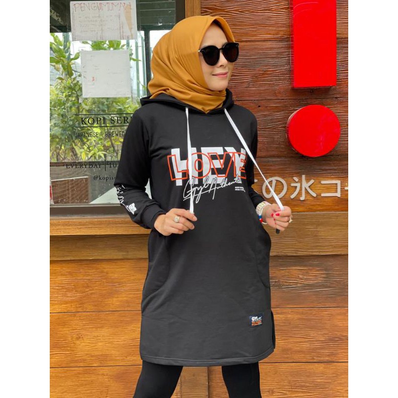 GYL Midi Tunik Premium 3/4 / Tunik Hoodie Gyl