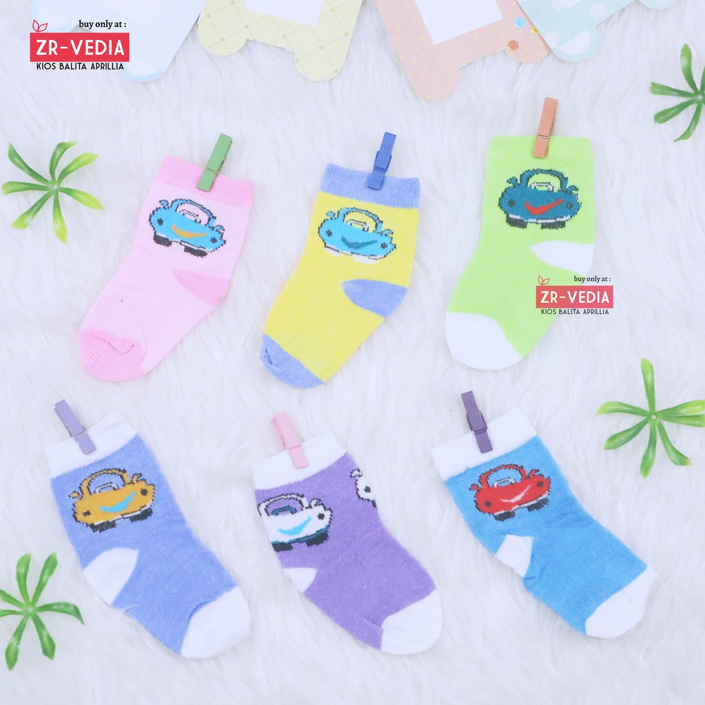 (SATUAN) Kaos Kaki Bayi Polos Warna Kaos Kaki New Born - 12 Month / SNI Baby Socks Rajut Anak Laki Cewek Kiosbalitaaprillia