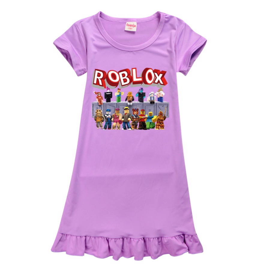 Roblox Dress For Girls Short Sleeve Girl S Night Skirt Summer Dress Ready Stocks Shopee Indonesia - roblox skirt id