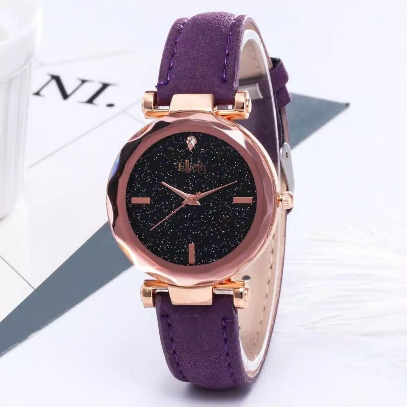 Medan termurah So beautifull Jam tangan wanita import tali bludru Ellieth