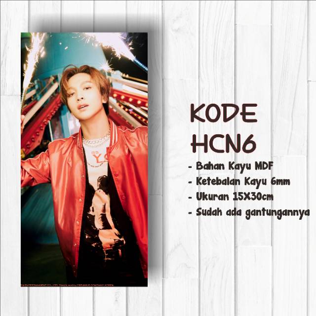 Walldecor NCT Dream Reload Haechan Ukuran 15x30cm Wall Decor Poster Kayu Hiasan Dinding KPOP Korea G