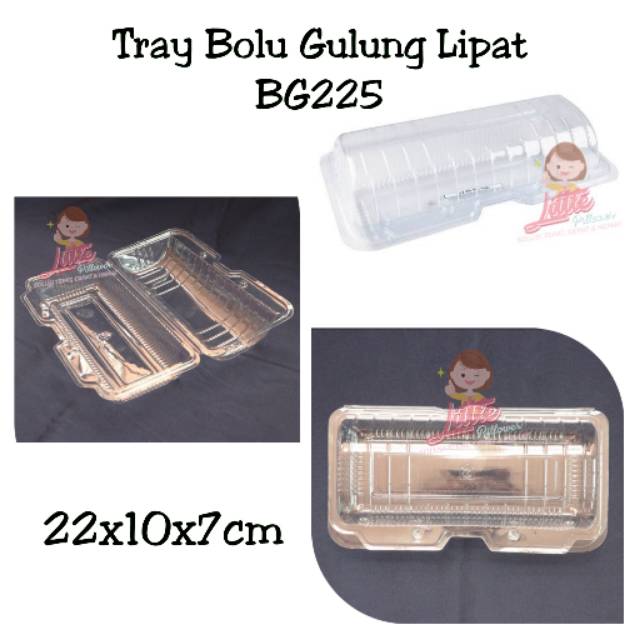 (ISI 50PCS) Tray Bolu Gulung BG225 Lipat/Mika Bolu Gulung/Mika Kue Lapis Lipat