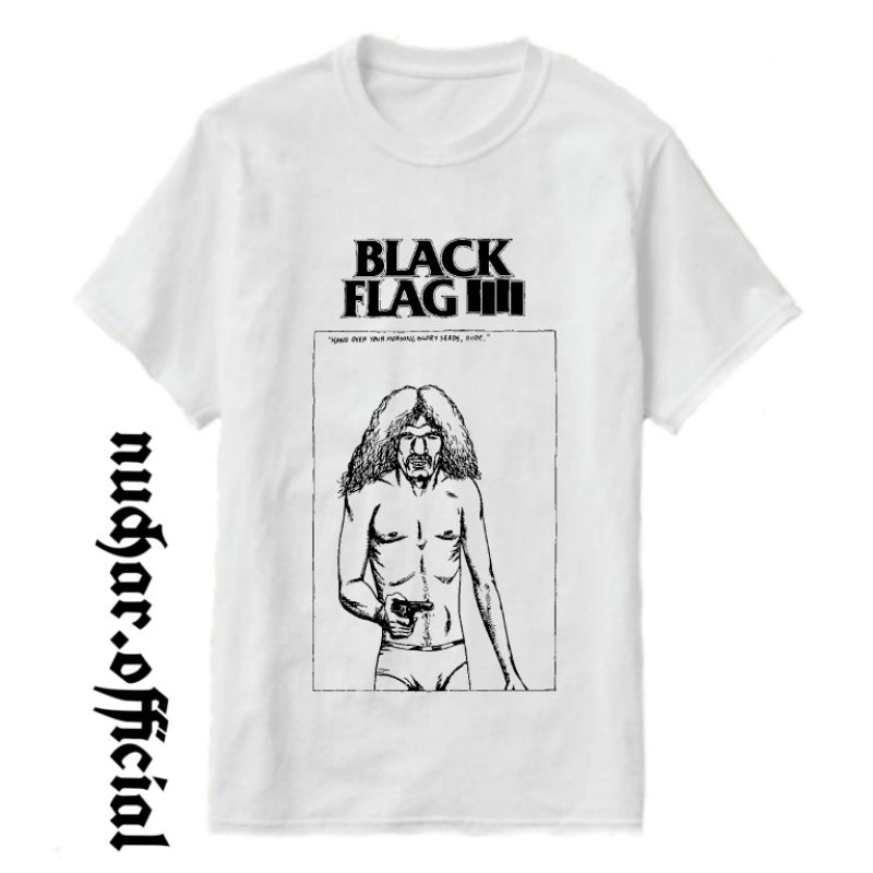 KAOS BAJU BLACK FLAG - TSHIRT BAND METAL ROCK PUNK MUSIK TEE PUTIH PRIA WANITA OVERSIZE KAOS BAND BA