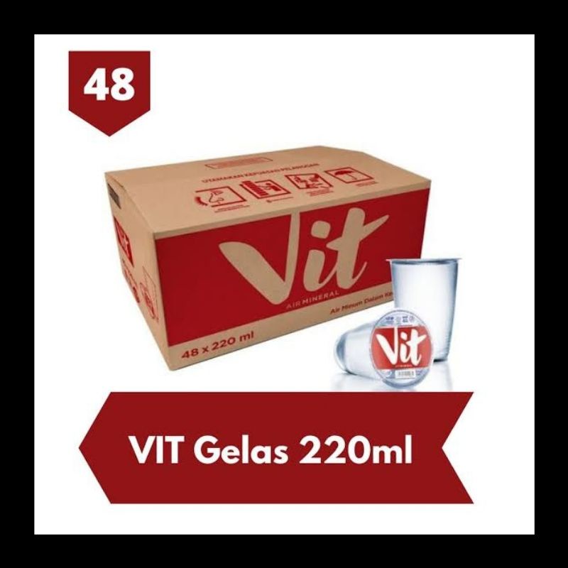 Jual Vit Gelas 220 Ml Isi 48 Pcs Shopee Indonesia 6906