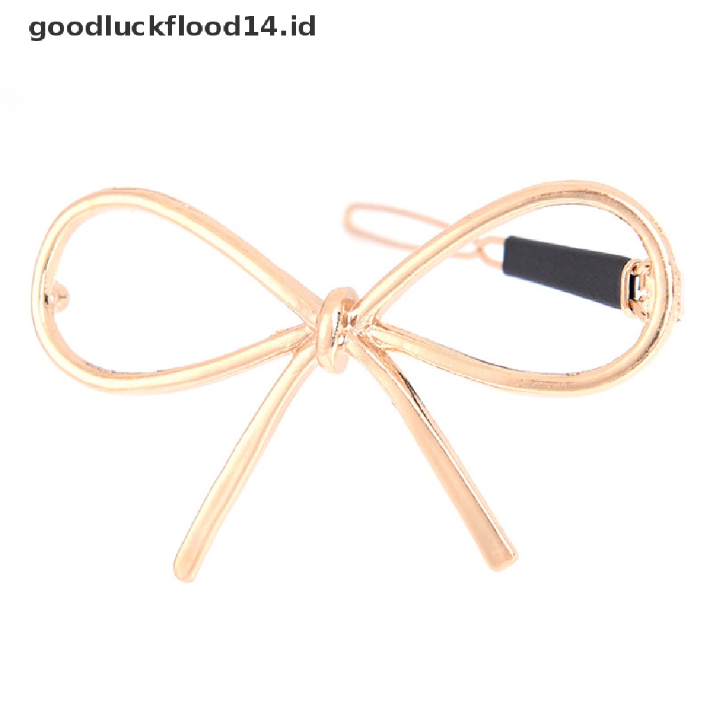 [OOID] New Vintage Hairpins Metal Bow Knot Hair Barrettes Girls Women Hair Accessories ID