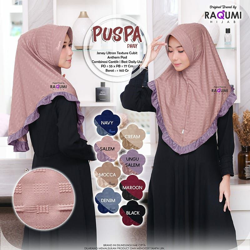 Jilbab Instan Raqumi Puspa Daily