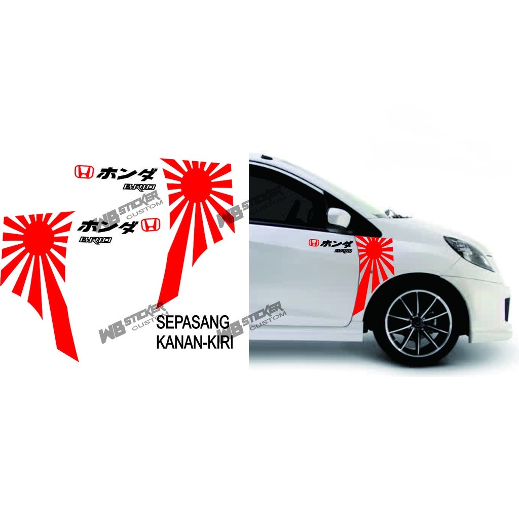 0272 CUTTING STICKER MOBIL VARIASI STICKER MOBIL BRIO, JAZZ, AGYA, All UNIVERSA -JDM STYLE SIMPLE