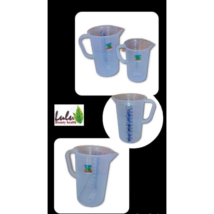 Gelas Takar Gelas Ukur Air Minyak 500 ml & 1000 ml Takaran Gelas Measuring Cup Green Leaf