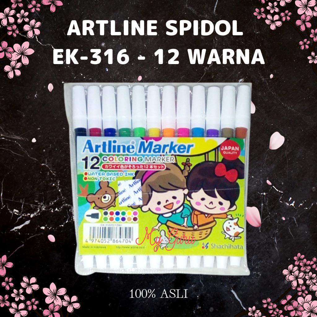 

[SET] SPIDOL KECIL ARTLINE EK-316 12 WARNA