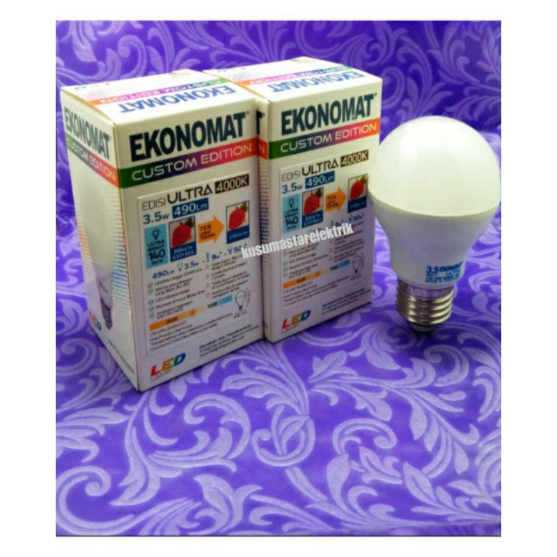 Lampu led  3.5 watt. lampu cahaya soft .e27.lampu 3.5 watt.4000k.