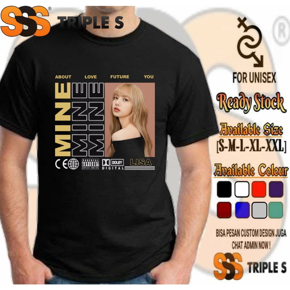 KAOS VIRAL KEKINIAN SABLON FOTO MINE LISA BISA REQUEST TULISAN DAN FOTO