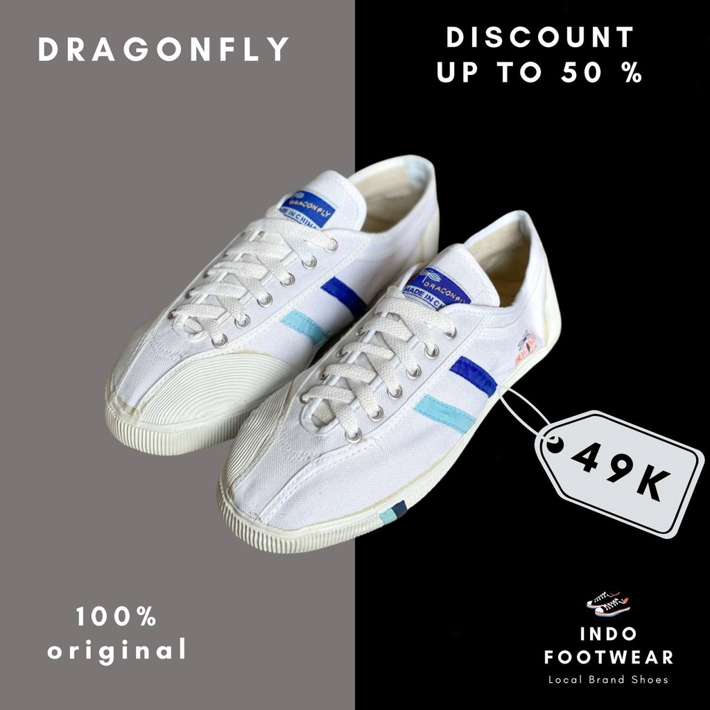 Sepatu Dragonfly Legend Dua Strip Original Sepatu Kodachi Sepatu Capung Badminton Shoes