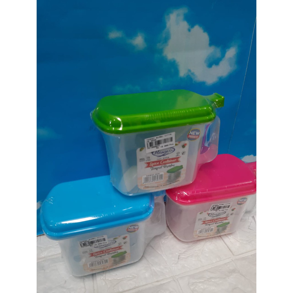 Hawaii Toples Tempat Wadah Bumbu Vitta Kotak Bumbu Dapur Serbaguna HW3030