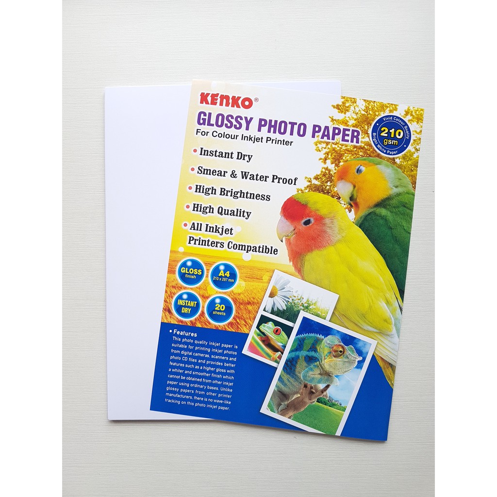 

Kertas Foto/Photo Paper Glossy Kenko 210 gsm