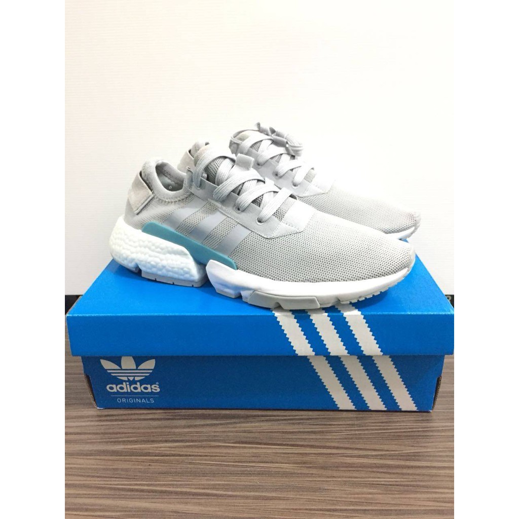 sepatu running pod system 3.1 grey tosca