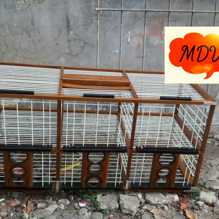 TERLARIS Dongdang burung merpati dan dara 6 pintu samping kayu jati full fiber HG0373