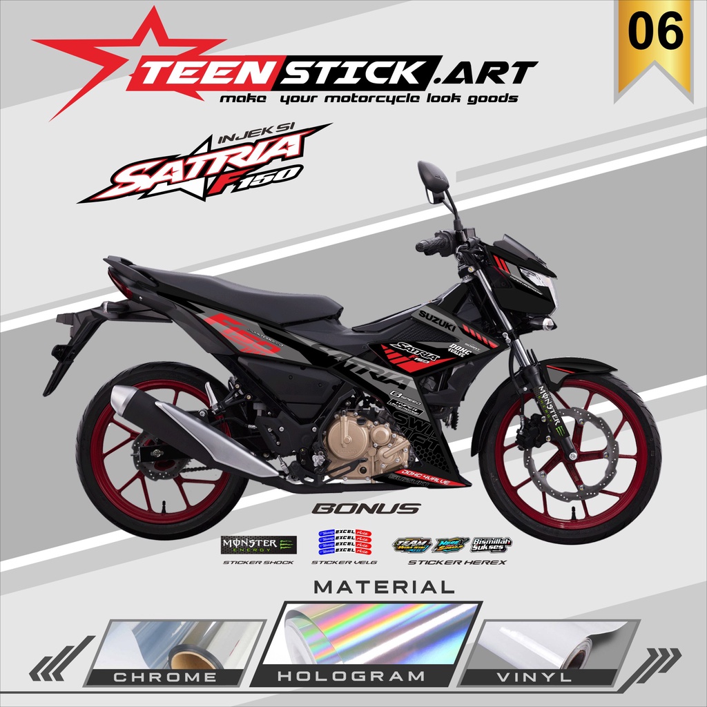 STRIPING SATRIA- STRIPING HOLOGRAN SUZUKI SATRIA FU INJEKSI 2016 RACING