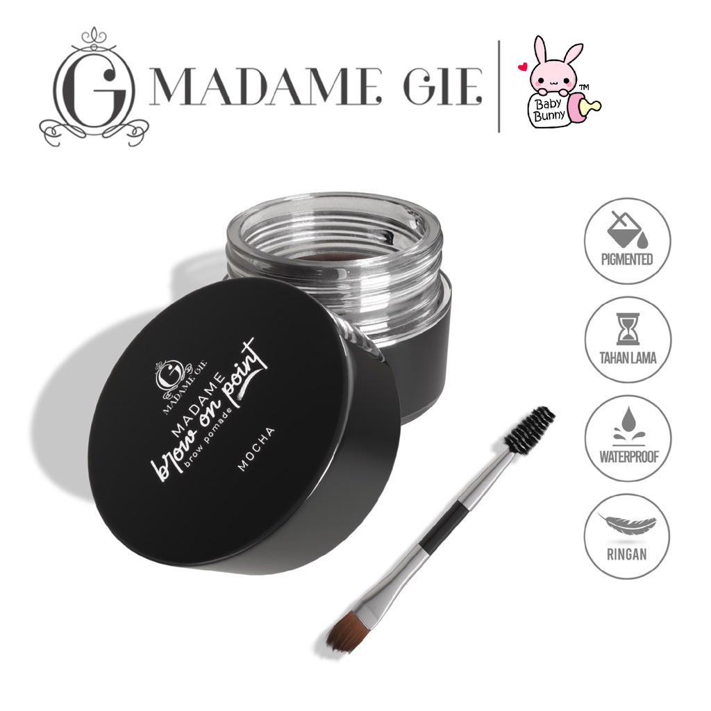 ❤ BELIA ❤ Madame Gie Madame Brow On Point – Eyebrow Pomade Cream Pensil Alis Waterproof (✔️BPOM)