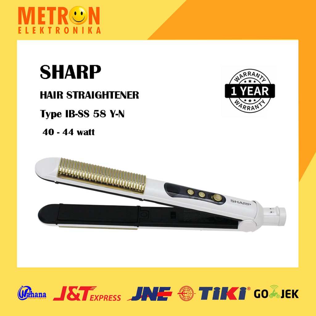 SHARP IB SS 58 Y N / SILVER HAIR STRAIGHTENER 40-44 WATT / CATOK RAMBUT / CATOKAN / IBSS58YN