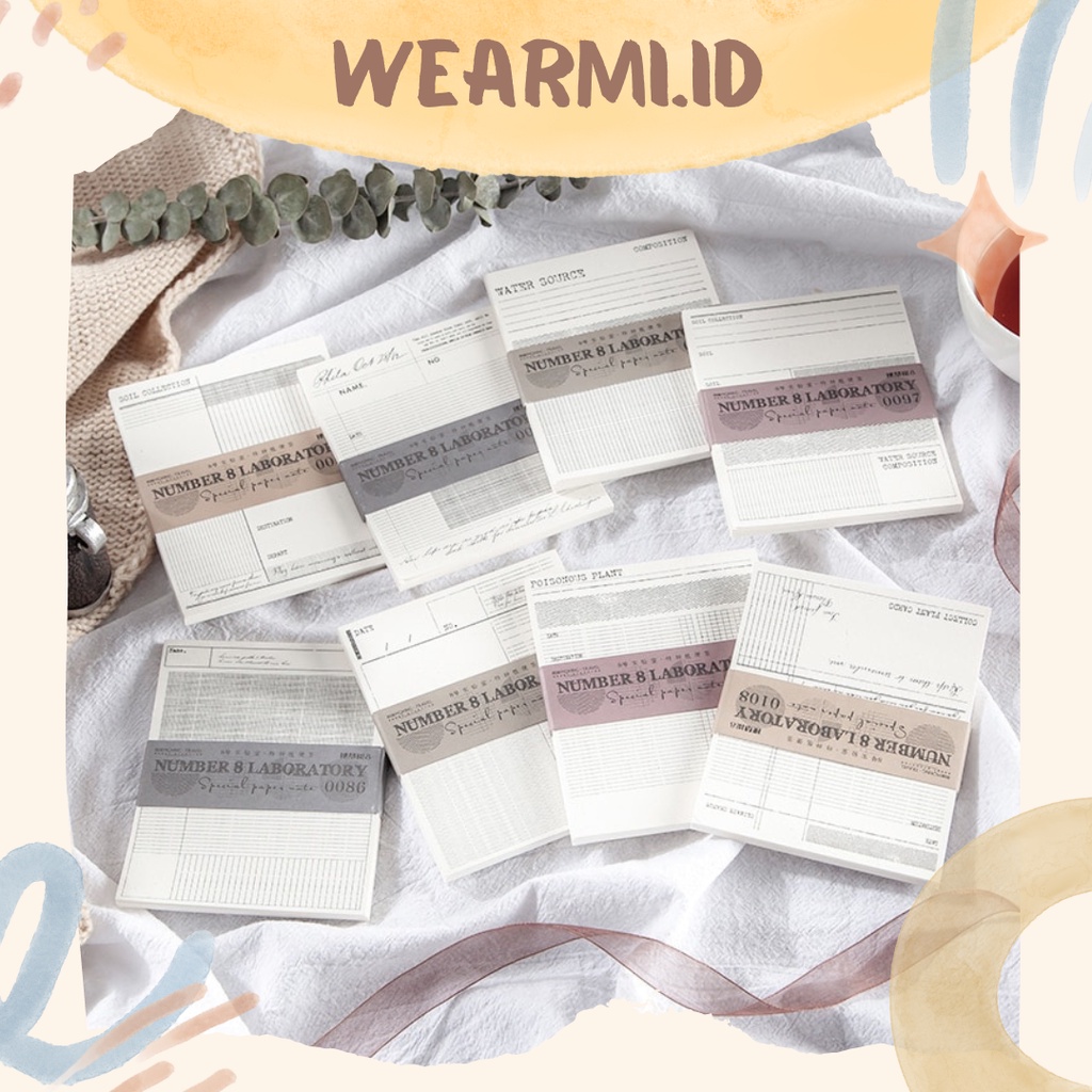 

30 pcs Kertas Motif Material Paper Number 9 laboratory Scrapbook Buojo Jurnal DIY Wearmi