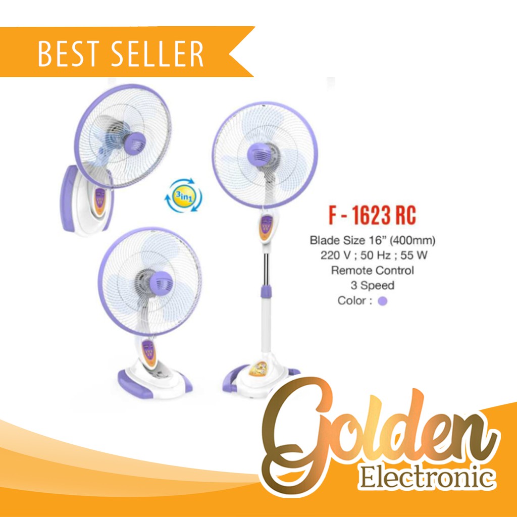 MASPION F 1623RC KIPAS ANGIN 3 in 1 Stand Fan Paling Murah