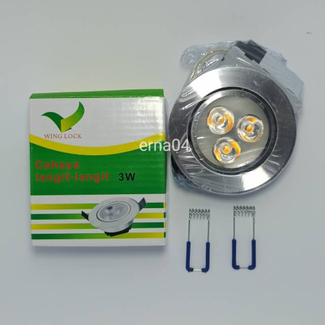 Lampu Downlight LED 3 Mata 3 Watt Putih