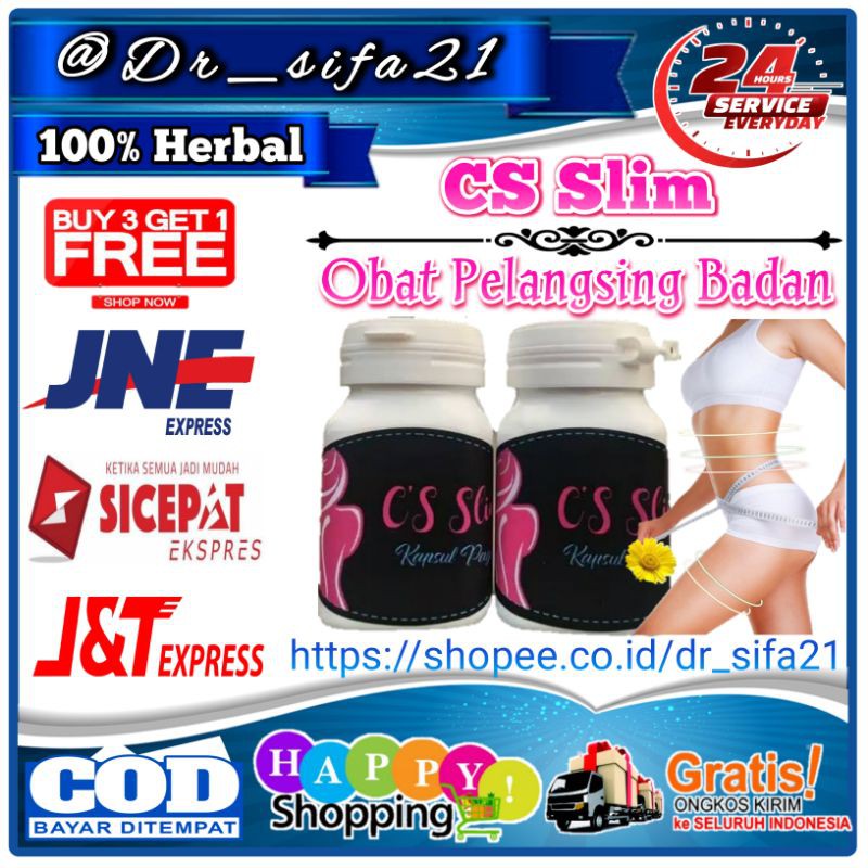 1 Paket CS SLIM Pelangsing Badan Herbal Alami Terampuh Untuk Diet