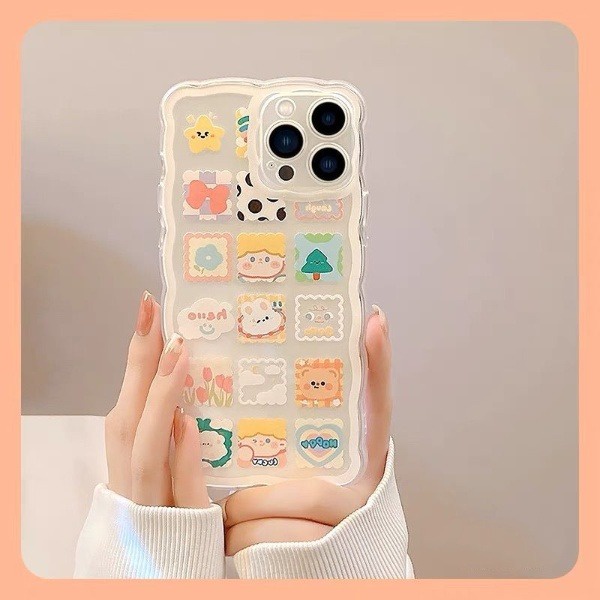 SOFTCASE WAVE BUTTERFLY HAPPY GRID case iphone 6 6s plus 7 8 x xs xr max 11 12 13 pro max 14 plus