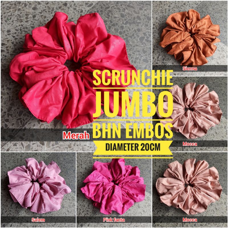 kuncir rambut dapat 5pcs scrunchie jumbo