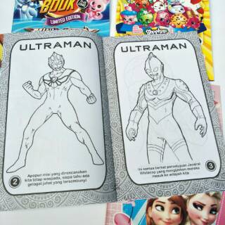  Buku  Mewarnai  Aktivitas Anak Ultraman  Frozen dkk Murah 