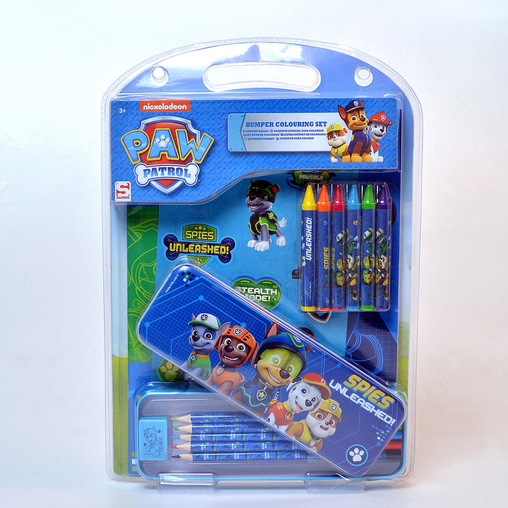 Paket Alat Gambar Crayon Art Set Paw Patrol Colouring Set | Shopee