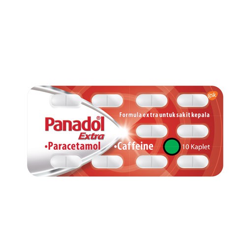 Panadol Extra Tablet / Demam / Sakit Kepala / Flu