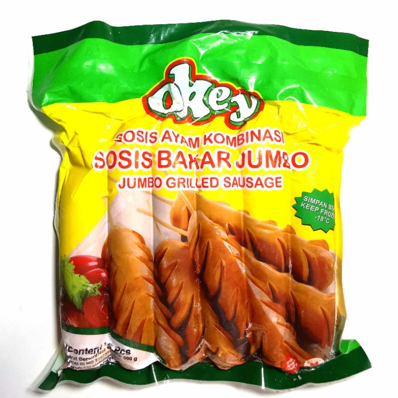 Okey Sosis Ayam Jumbo 6 pcs 500gr