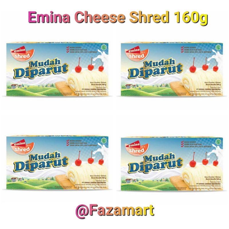 

Emina Cheese Shred 160g | Keju Mudah Diparut