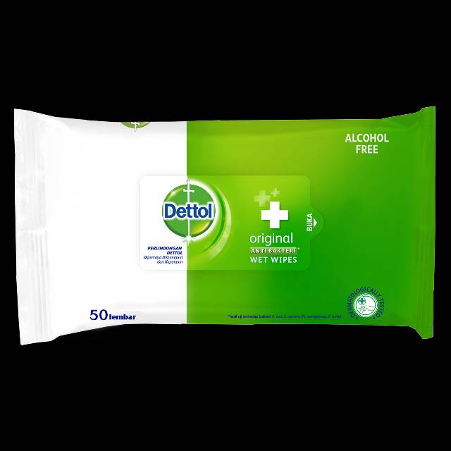 Dettol Anti Bakteri 50s Tisu Basah Detol