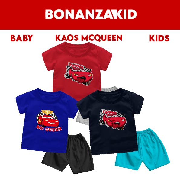 Setelan Bayi &amp; Anak Special McQueen Usia 6 Bulan-8 Tahun Bahan Katun Premium