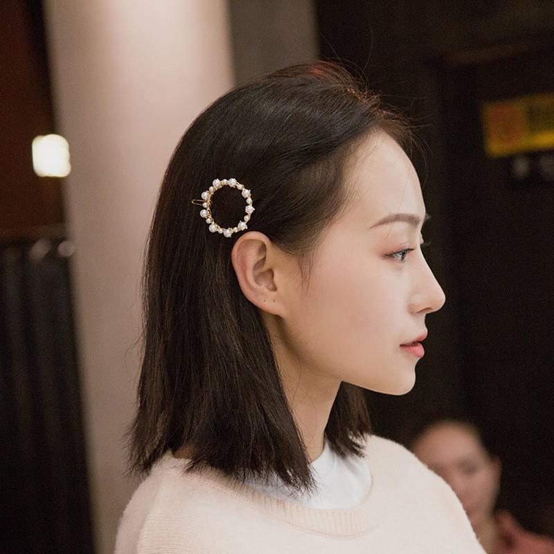  Jepit  Rambut  Model  Korea  Manis dengan Mutiara untuk Wanita 